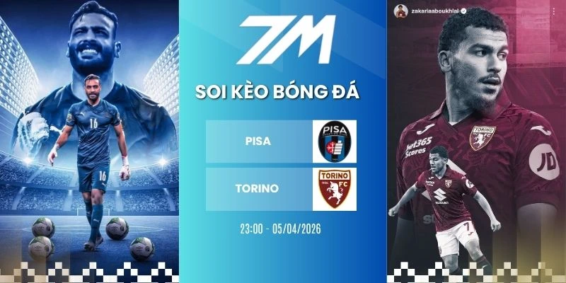 Kèo Bóng Đá Pisa Vs Torino Hôm Nay Ngày 05/04/2026 – Serie A