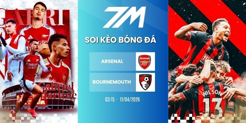 Kèo Bóng Đá Arsenal Vs Bournemouth Hôm Nay Ngày 11/04/2026 – NHA