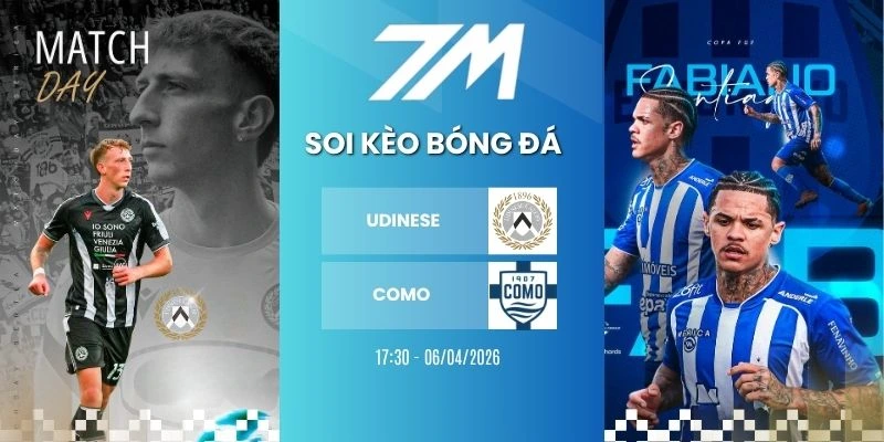 Kèo Bóng Đá Udinese Vs Como Hôm Nay Ngày 06/04/2026 – Serie A